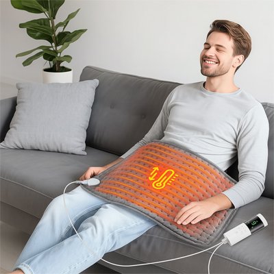 soulagement par coussin chauffant