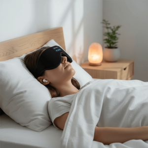 femme-dormant-avec-masque-sommeil-bluetooth.png masque sommeil Bluetooth 3D