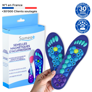 semelles magnétiques d'acupression