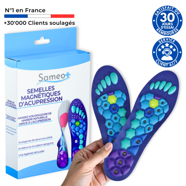 semelles magnétiques d'acupression